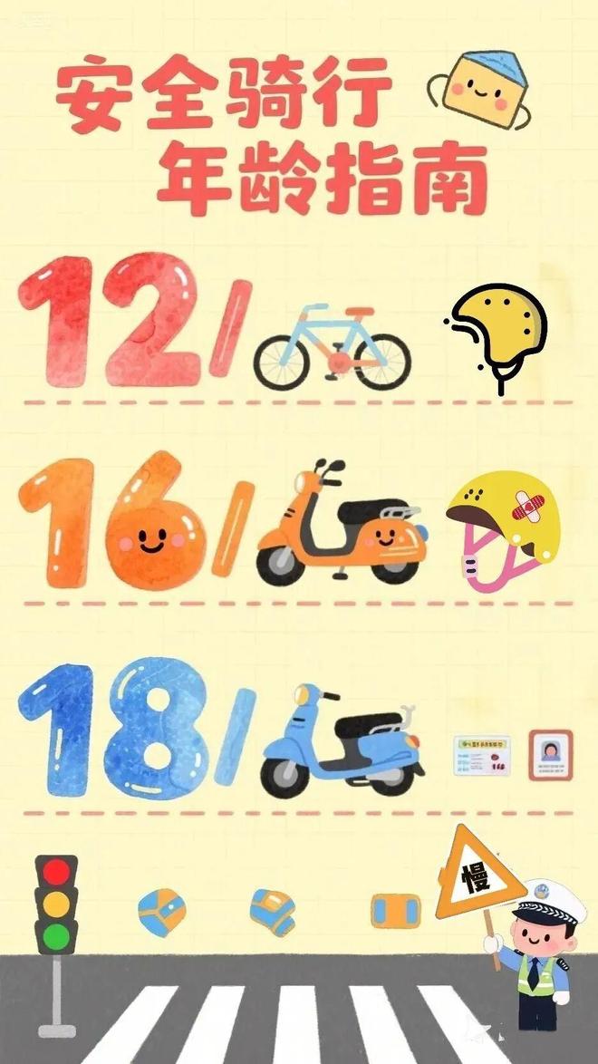 重要提醒！未满16周岁禁止骑行电动车